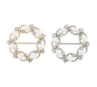 Holibanna Hebillas para Pañuelos y Clips para Camisetas de Aleación, Fáciles de Operar y Quitar, Elegantes y Brillantes, Paquete de 2 Piezas para Mujeres