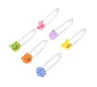 Holibanna Imperdibles Para Bebés Cabeza De Animalito, Broches De Seguridad De Plástico, 30 Unidades - Sujetador Cómodo Para Pañales De Tela, Accesorios Seguros Para Recién Nacidos y Mascotas