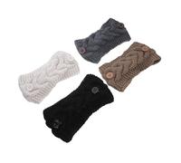 Holibanna Juego De 4 Diademas Con Botones Para Las Orejas Suaves Y Acogedoras Para Días Fríos.
