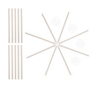 Holibanna Juego de 40 Palitos de Madera para Manualidades 12 Cm 5 Clavijas de Conexión de Madera para Bricolaje Educativo y Proyectos Creativos, Varillas Robustas para Construcción y Arte