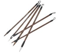 Holibanna Juego de 6 Pinceles para Caligrafía China de Pelo de Comadreja y Oveja, Tamaño Grande Mediano y Pequeño, Pinceles Portátiles para Escribir y Pintar, Papelería para Estudiantes