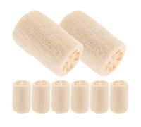 Holibanna Juego de 8 Esponjas de Lufa Naturales para Baño Y Ducha, Almohadillas Multiusos para Limpieza Corporal Y de Cocina, Estropajos para Platos Y Masajes Relajantes.