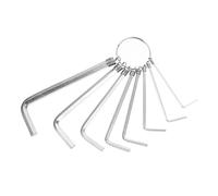 Holibanna Juego De 8 Llaves Allen Hexagonales Niqueladas Kit De Herramientas De Llave Hexagonal Antióxido Para Reparación De Bicicletas y Automóviles Portátil y Práctico