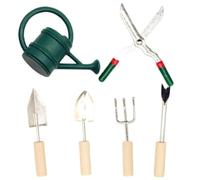 Holibanna Juego de Herramientas de Jardinería Efecto Muy Realista en Miniatura Regadera y Tijeras, Tamaño Pequeño para Decoración de Casas y Escenas Hogar