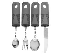 Holibanna Juego de Utensilios para Mayores y Cuchillo Diseño Antitemblores Mango Ergonómico para Comidas y Proceso de Recuperación