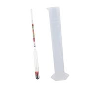 Holibanna Kit De Comprobador De Hidrómetro De Licor Frasco De Prueba, Escala Triple, Material Seguro, Preciso y Fácil De Usar, para Cervecerías y Preparación Casera