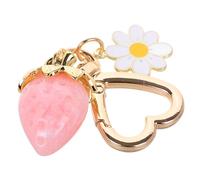 Holibanna Llavero De Fresa Colgante Decorativo, Accesorio Kawaii De Silicona Rosa, Llavero Para Bolso y Cartera Niñas, Adorno Ligero y Compacto Para Uso Diario