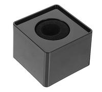 Holibanna Logotipo De Estación De Micrófono Abs Cuadrado Para Micrófono De Entrevista Profesional, Diseño Compacto Portátil, Color Negro, Uso Reportajes y Entrevistas