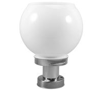 Holibanna Luces Solares Redondas para Exterior 200mm Base Plateada, Lámpara de Columna Globo LED Ip65 para Jardín y Patio, Iluminación Solar para Postes de Valla, Uso Color Aleatorio