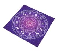 Holibanna Mantel para Lectura de Tarot Diseño Mandala para Adivinación y Juego de Mesa, Tapiz Altar y Ornamentación de 12 Constelaciones Zodiacales
