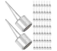 Holibanna Micrófono Electret Condensador Omnidireccional con 2 Terminales 6x5 Mm, Cápsula Cilíndrica, 100 Unidades, Accesorio de Micrófono para Proyectos Electrónicos y Grabación de Audio
