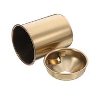 Holibanna Mini Bote De Basura para Automóvil Cenicero De Metal Cenicero Redondo Bandeja De Arena con Tapa