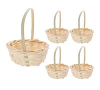 Holibanna Mini Cesta de Bambú 20 Piezas para Decoración de Micropaisajes
