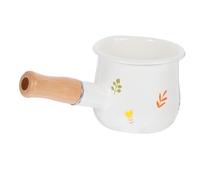 Holibanna Mini Olla Esmaltada Para Leche Cacerola Pequeña De Cocina Con Mango Para Sopa Y Noodles Olla Multifuncional De Enamel Diseño Compacto