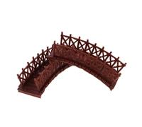 Holibanna Mini Puente De Jardín De Plástico Miniatura 54x22mm, Modelo De Puente De Arco, Decoración De Micro Paisaje para Interiores y Exteriores, Set De 2 Piezas