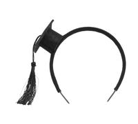 Holibanna Mini Sombrero Doctor Negro con Diadema Graduación para Fiesta Temática Accesorio Cómodo para Adultos Alegre y Especial