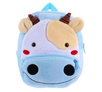 Holibanna Mochila para Niños Pequeños De Peluche Diseño De Vaca Animal, Tejido De Felpa Suave, Tamaño Moderado, Correas Acolchadas, Adecuado para Jardín De Infantes y Viajes