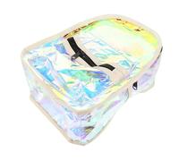 Holibanna Mochila Transparente Holográfica Casual para Estudiantes y Viajes Mochila Escolar De Día Diseño Aestético Color Blanco
