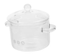 Holibanna Olla de Vidrio Asas Ergonómicas Cacerola de Cocina para Sopa Noodles para Uso Casa
