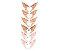 Holibanna Orejas Postizas De Látex Para Cosplay 6 Pares 10-12 Cm Resistentes Al Desgaste Para Fiestas y Disfraces De Hadas y Duendes Colores Natural, Oscuro y Claro
