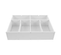 Holibanna Organizador de Dinero con Divisores Multicompartment para Billetes y Monedas, Caja Registradora Portátil de Pvc Madera-plástico Beige para Oficina y Hogar