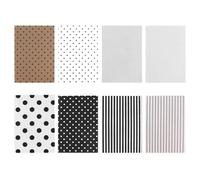 Holibanna Papel de Copia Negro y Ultrafino para Envolver, 80 Hojas 8 Diseños Mixtos, Papel de Embalaje para Regalos, Flores y Manualidades, Adecuado para Navidad y Bricolaje