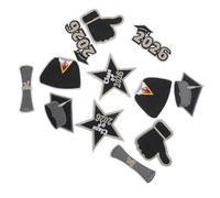 Holibanna Parches Termoadhesivos de Graduación 2026 Bordados de Alta Resistencia 12 Piezas Diseño de Diploma y Estrella para Chaquetas Mochilas y Ropa DIY Fácil Planchado y Cosido