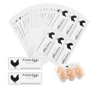 Holibanna Pegatinas Adhesivas para Cajas de Huevos Frescos Fechas Manuscritas, Fácil Identificación y 20 Hojas para Uso en Casa y Mercados Agrícolas