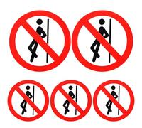 Holibanna Pegatinas de Advertencia de Seguridad para Taller 5 Unidades sin Borde Blanco Señales Prácticas de No Te Apoyes y No Se Permiten Inclinación” Adhesivas y Resistentes para Uso