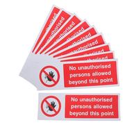 Holibanna Pegatinas de Señal de Prohibido el Paso para Gestión Efectiva y Fácil Aplicación, Vinilo Rojo para Uso en Interiores y Áreas Privadas Restringidas, Pack de 10 Unidades