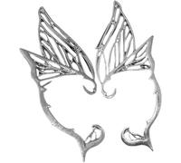 Holibanna Pendientes de Alas Clip para Oreja sin Perforar, Diseño de Hadas y Elfos, 1 Par de Joyería Delicada para Mujer en Fiestas Temáticas y Bodas