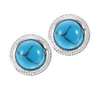 Holibanna Pendientes De Turquesa Azul De Botón Elegantes Para Mujer Joyería Orejas Para Uso Diario o Ocasiones Especiales