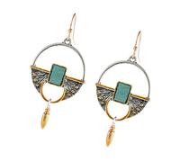 Holibanna Pendientes Vintage Colgantes Largos Para Mujer Pendientes De Aro Originales Lapislázuli Para Fiesta