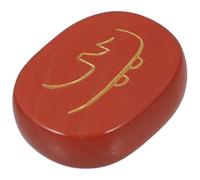 Holibanna Piedras de Palma de Jaspe Rojo Grabadas con Símbolos de Chakra Pulidas y Suaves para Sanación Meditación y Equilibrio Energético de Naturales para Rituales y Concentración