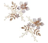 Holibanna Pinzas para Zapatos Motivos y Perlas, Accesorios para Decoración de Calzado de Mujer en Bodas, Fiestas y Ocasiones Obsequios