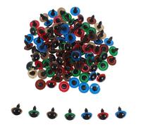 Holibanna Plastic Safety Eyes For Crafts with Washers Round Animal Eyes For Crochet DIY Puppets Stuffed Dolls and Toy Making Colors