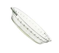 Holibanna Plato de Vidrio Templado para Hornear y Cocinar al Vapor Resistente al Calor Bandeja para Microondas de Transparente y Práctico para Servir Comida