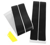 Holibanna Protector de Umbral de Puerta Protección Antideslizante para Coche 5 Piezas, Adhesivo de Material Carbono 3D Negro, Resistente a Arañazos para Accesorios Interiores de Automóvil