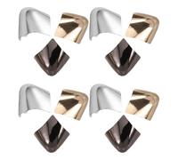 Holibanna Protectores Metálicos para Punteras de Tacones Altos para Mujer, 6 Pares (12 Unidades) en Dorado, Plateado y Gris, Cubiertas Decorativas Resistentes para Zapatos de Fiesta