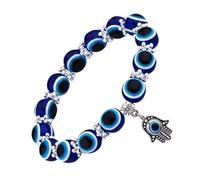 Holibanna Pulsera de Cuentas Turcas con Ojo Protector Azul Diseño Único y Amuleto de Suerte para Mujeres y Hombres Accesorio Versátil para Diario y Fiestas