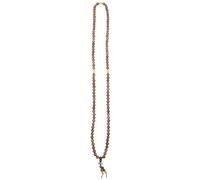 Holibanna Pulsera de Madera Marrón para Mujer 108 Cuentas Budistas, Resistente y Portátil, Estilo Sencillo Adecuado para Fiestas Temáticas y Citas