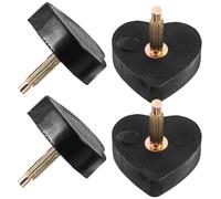 Holibanna Puntas para Tacones Altos en Forma de Corazón, Juego de 2 Pares Negro (núcleo Grueso y Núcleo Fino), Tapas de Talón Resistentes para Reparación de Zapatos Mujer, Accesorio
