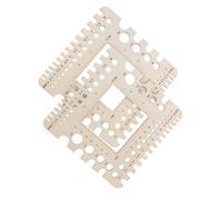 Holibanna Regla de Medición de Madera 2 Piezas Escala Métrica E Imperial, Calibre de Aguja de Tejer y Medidor de Hilo Wpi para Costura, Crochet y Manualidades