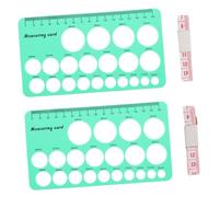 Holibanna Regla Medidora De Aro Para Pezones y Pecho, Herramienta De Medición De Silicona Verde, Portátil Para Madres Lactantes, Medida Precisa Del Tamaño De Copa, Set De 2 Unidades