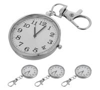 Holibanna Reloj de Bolsillo de Enfermera Gancho, Acero Inoxidable 304, Cuarzo Preciso, Números Grandes para Estudiantes y Adultos, Uso en Exámenes y Entornos Médicos, Paquete de 4 Unidades