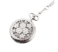 Holibanna Reloj De Bolsillo Hueco Vintage Diseño De Flores Relieve Moderno Creativo para Hombre para Llevar El Bolsillo De Jeans