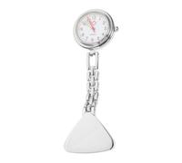 Holibanna Reloj De Bolsillo para Enfermeras Moderno y Luminoso, Acero Metálico Plateado, Resistente y Ligero, Adecuado para Personal Sanitario En Hospitales, Tamaño Compacto Nocturno