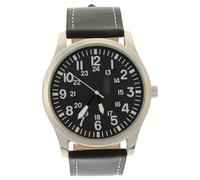 Holibanna Reloj de Cuarzo Correa de Cuero Negro para Hombre Reloj Casual Multifuncional Nocturno Uso Diario 40 Mm