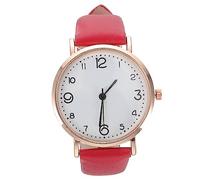 Holibanna Reloj De Moda para Mujer Digital Minimalista Correa De Piel Sintética Rojo Ultradelgado Casual Uso Diario Esfera Digital