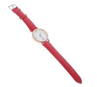 Holibanna Reloj de Pulsera Mujer Estilo Informal Correa de Piel Sintética Rojo Esfera Digital Ultradelgado para Uso Diario y Ocio